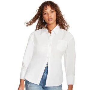 Steve Madden Nadia White Button Down Shirt